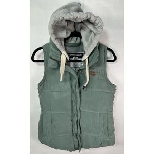 Puffer Vest Quilted "Sly Baroque Japan Limited" Sleeveless Sage Green Sz L